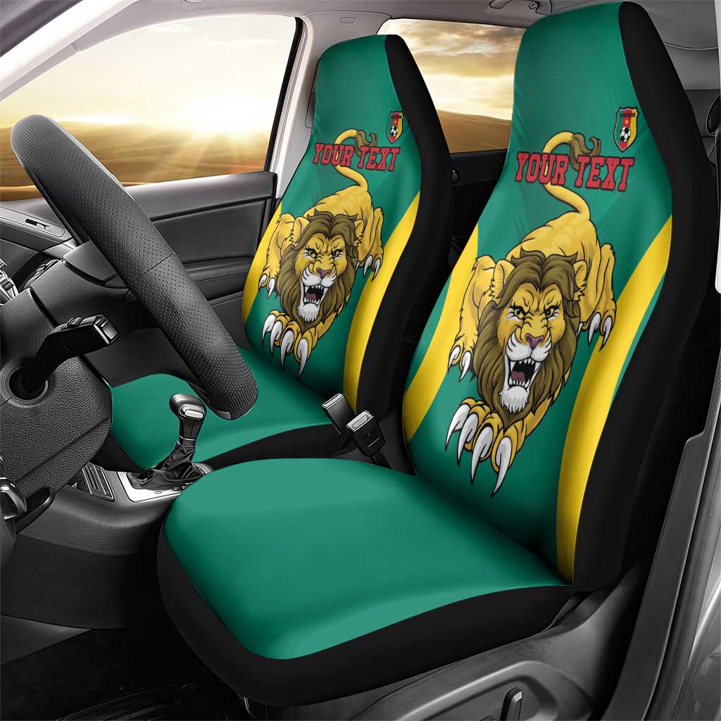 Custom Afro Cameroun Football Car Seat Cover Go Les Lions Indomptables