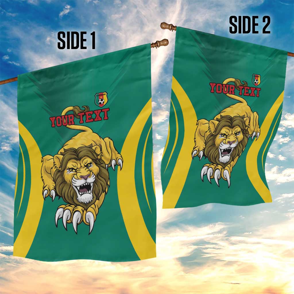 Custom Afro Cameroun Football Garden Flag Go Les Lions Indomptables