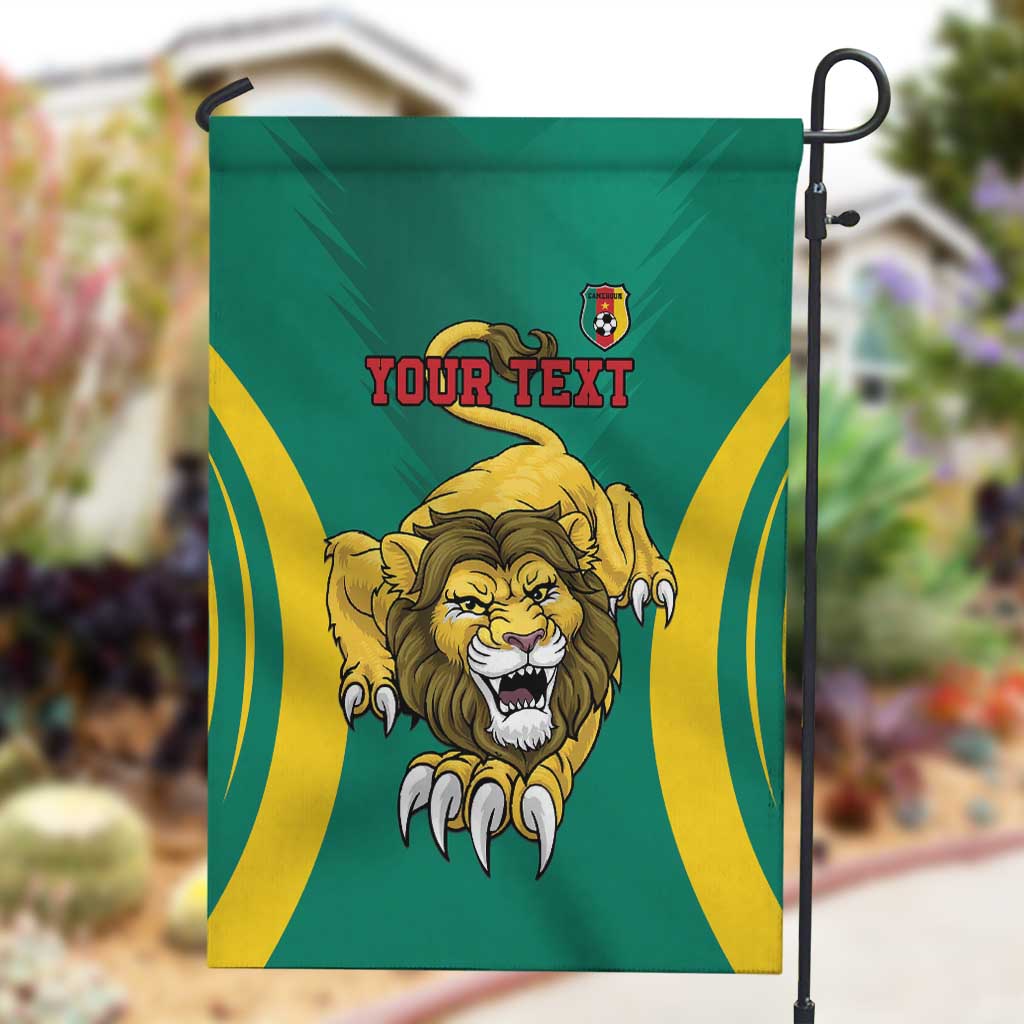 Custom Afro Cameroun Football Garden Flag Go Les Lions Indomptables