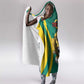 Custom Afro Cameroun Football Hooded Blanket Go Les Lions Indomptables