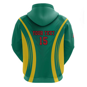 Custom Afro Cameroun Football Hoodie Go Les Lions Indomptables
