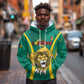 Custom Afro Cameroun Football Hoodie Go Les Lions Indomptables