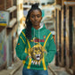 Custom Afro Cameroun Football Hoodie Go Les Lions Indomptables