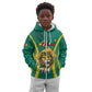 Custom Afro Cameroun Football Kid Hoodie Go Les Lions Indomptables