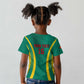 Custom Afro Cameroun Football Kid T shirt Go Les Lions Indomptables