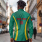 Custom Afro Cameroun Football Long Sleeve Button Shirt Go Les Lions Indomptables