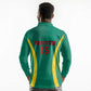 Custom Afro Cameroun Football Long Sleeve Polo Shirt Go Les Lions Indomptables