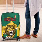 Custom Afro Cameroun Football Luggage Cover Go Les Lions Indomptables