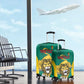 Custom Afro Cameroun Football Luggage Cover Go Les Lions Indomptables