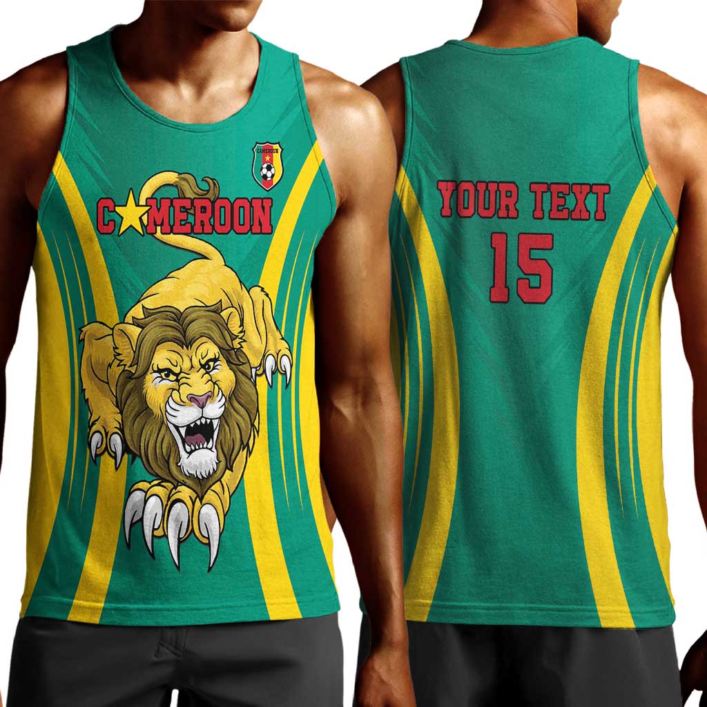 Custom Afro Cameroun Football Men Tank Top Go Les Lions Indomptables