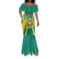 Custom Afro Cameroun Football Mermaid Dress Go Les Lions Indomptables