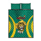 Custom Afro Cameroun Football Quilt Bed Set Go Les Lions Indomptables
