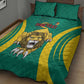 Custom Afro Cameroun Football Quilt Bed Set Go Les Lions Indomptables