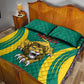 Custom Afro Cameroun Football Quilt Bed Set Go Les Lions Indomptables