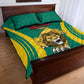 Custom Afro Cameroun Football Quilt Bed Set Go Les Lions Indomptables
