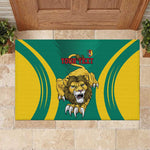 Custom Afro Cameroun Football Rubber Doormat Go Les Lions Indomptables