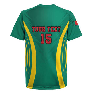 Custom Afro Cameroun Football Rugby Jersey Go Les Lions Indomptables