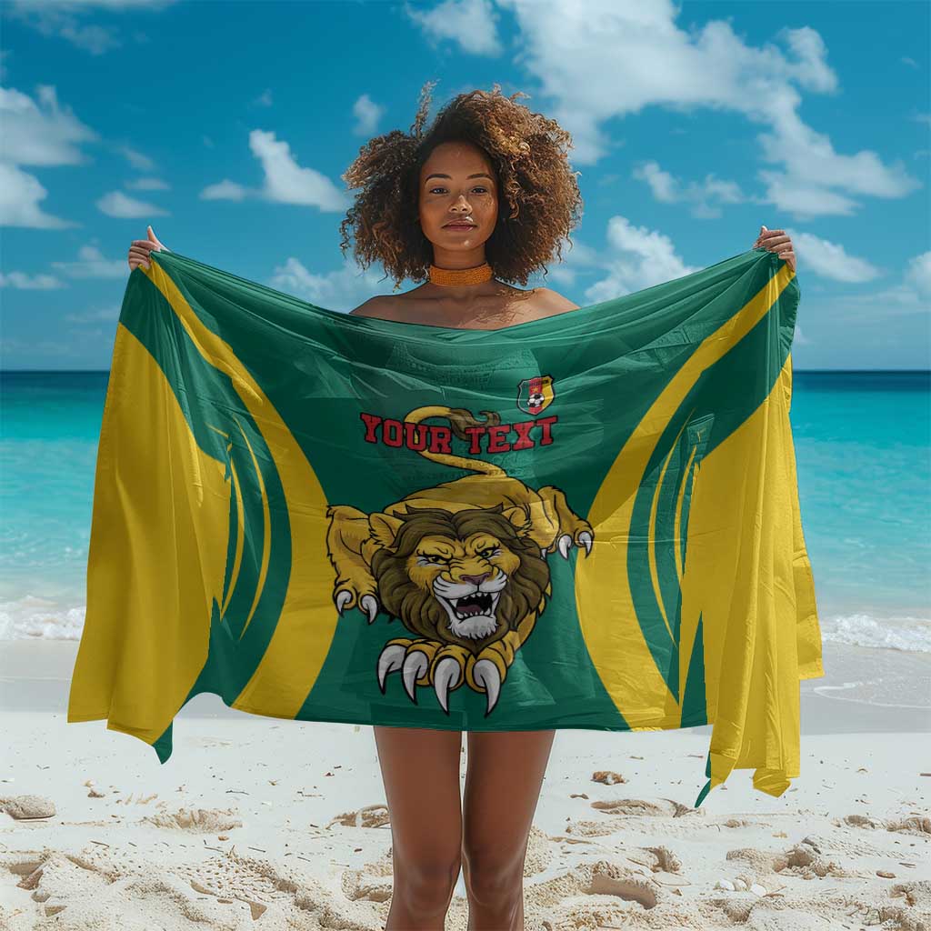 Custom Afro Cameroun Football Sarong Go Les Lions Indomptables