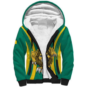 Custom Afro Cameroun Football Sherpa Hoodie Go Les Lions Indomptables