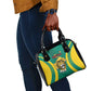 Custom Afro Cameroun Football Shoulder Handbag Go Les Lions Indomptables
