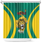 Custom Afro Cameroun Football Shower Curtain Go Les Lions Indomptables