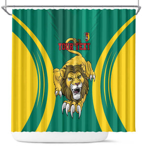 Custom Afro Cameroun Football Shower Curtain Go Les Lions Indomptables
