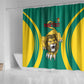 Custom Afro Cameroun Football Shower Curtain Go Les Lions Indomptables