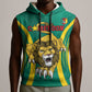 Custom Afro Cameroun Football Sleeveless Hoodie Go Les Lions Indomptables - African Pride