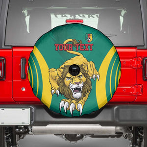 Custom Afro Cameroun Football Spare Tire Cover Go Les Lions Indomptables