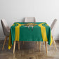 Custom Afro Cameroun Football Tablecloth Go Les Lions Indomptables