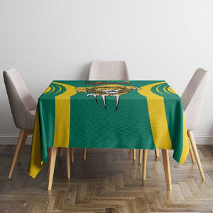 Custom Afro Cameroun Football Tablecloth Go Les Lions Indomptables