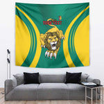 Custom Afro Cameroun Football Tapestry Go Les Lions Indomptables