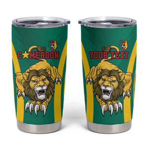 Custom Afro Cameroun Football Tumbler Cup Go Les Lions Indomptables