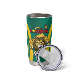 Custom Afro Cameroun Football Tumbler Cup Go Les Lions Indomptables