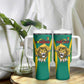 Custom Afro Cameroun Football Tumbler With Handle Go Les Lions Indomptables