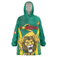 Custom Afro Cameroun Football Wearable Blanket Hoodie Go Les Lions Indomptables