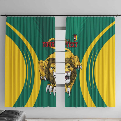 Custom Afro Cameroun Football Window Curtain Go Les Lions Indomptables