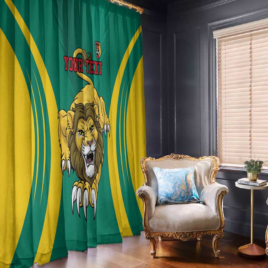 Custom Afro Cameroun Football Window Curtain Go Les Lions Indomptables