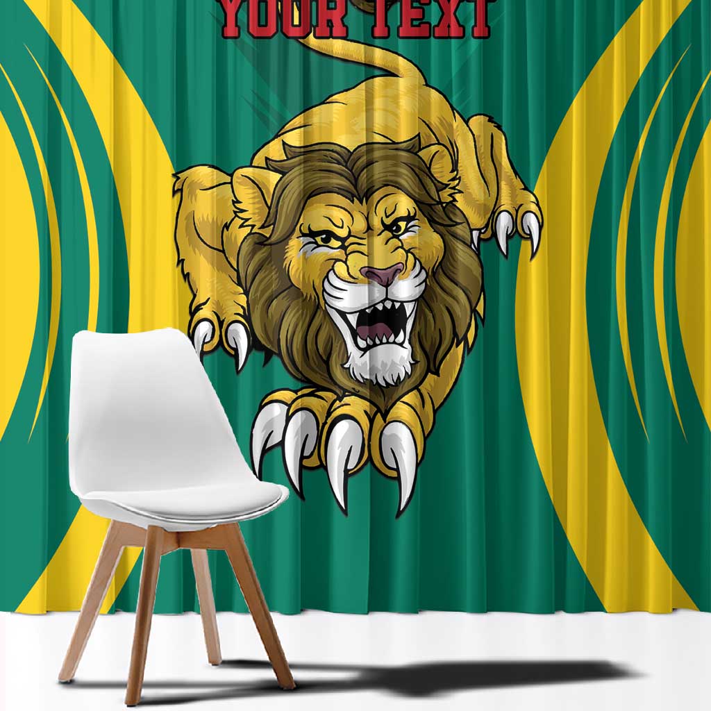 Custom Afro Cameroun Football Window Curtain Go Les Lions Indomptables