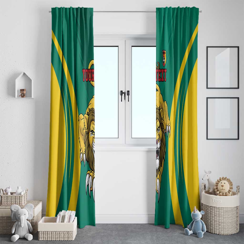 Custom Afro Cameroun Football Window Curtain Go Les Lions Indomptables