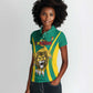 Custom Afro Cameroun Football Women Polo Shirt Go Les Lions Indomptables