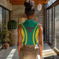 Custom Afro Cameroun Football Women Sleeveless Polo Shirt Go Les Lions Indomptables