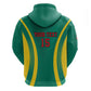 Custom Afro Cameroun Football Zip Hoodie Go Les Lions Indomptables