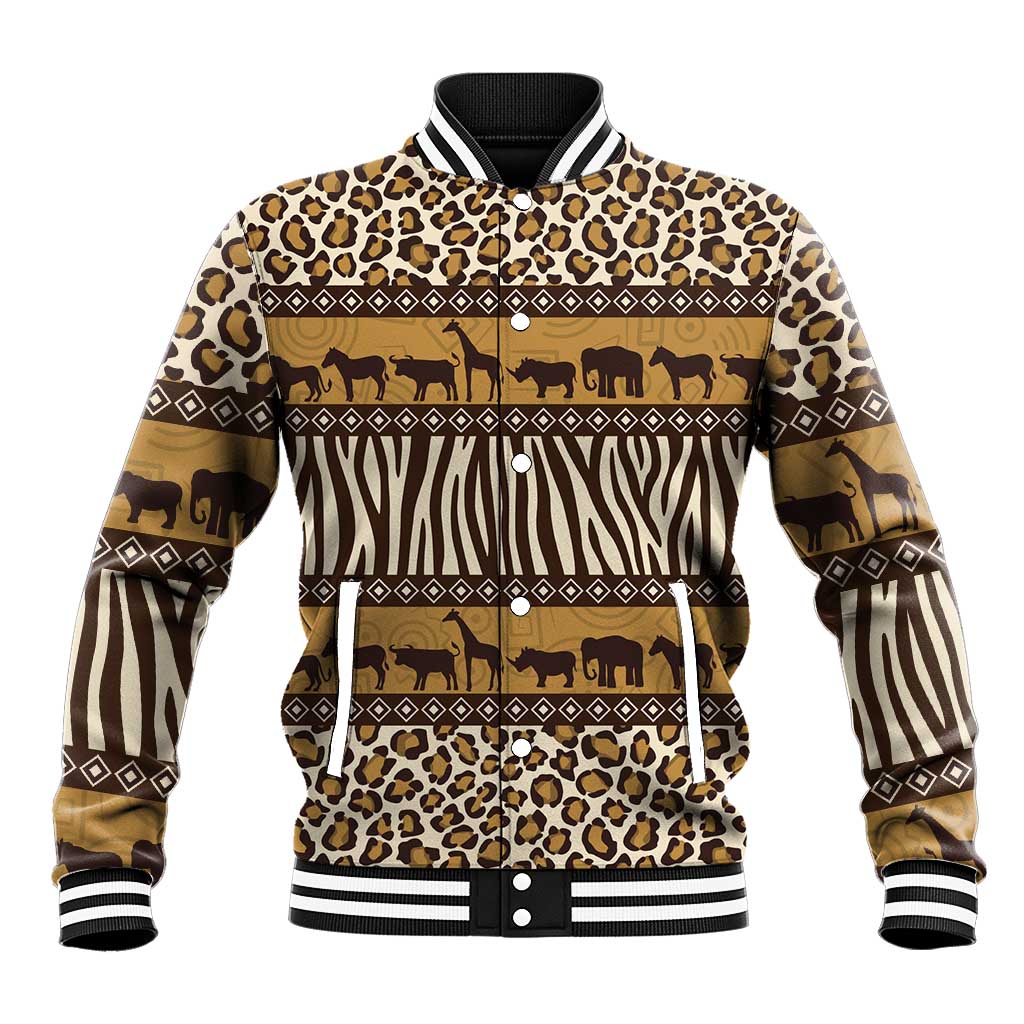 Leopards and Zebra Skins Baseball Jacket Mix African Pattern