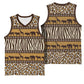 Leopards and Zebra Skins Basketball Jersey Mix African Pattern - African Pride