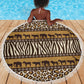 Leopards and Zebra Skins Beach Blanket Mix African Pattern