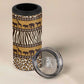 Leopards and Zebra Skins 4 in 1 Can Cooler Tumbler Mix African Pattern