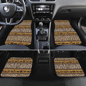 Leopards and Zebra Skins Car Mats Mix African Pattern