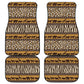 Leopards and Zebra Skins Car Mats Mix African Pattern