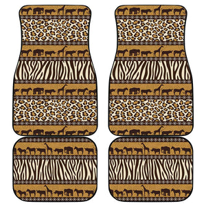 Leopards and Zebra Skins Car Mats Mix African Pattern